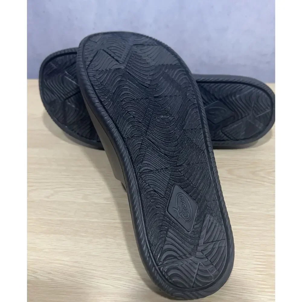 Chaco Chill Black Rainbow Slides Outdoor Sports Summer Woman's Sandals Size 6